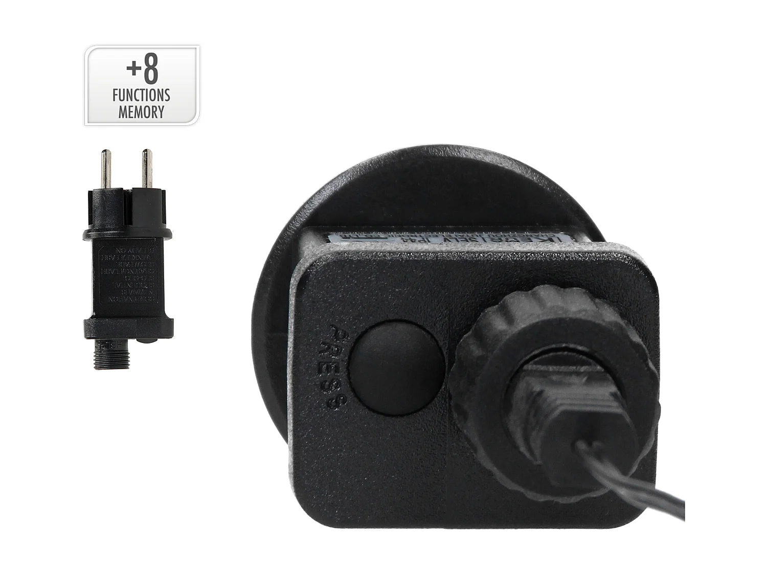 Couronne lumineuse suspendue Ø38cm 300 LEDs blanc chaud en métal ronde 8 modes d'éclairage protection IP44 décoration festive de Noël anneau de porte