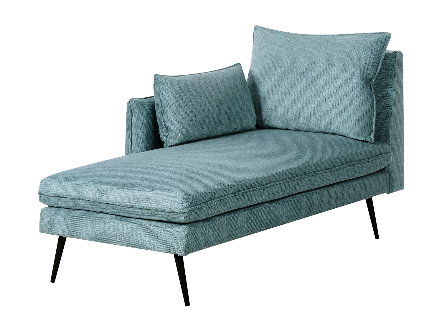 Chaise longue côté droit YERRES Tissu Bleu clair