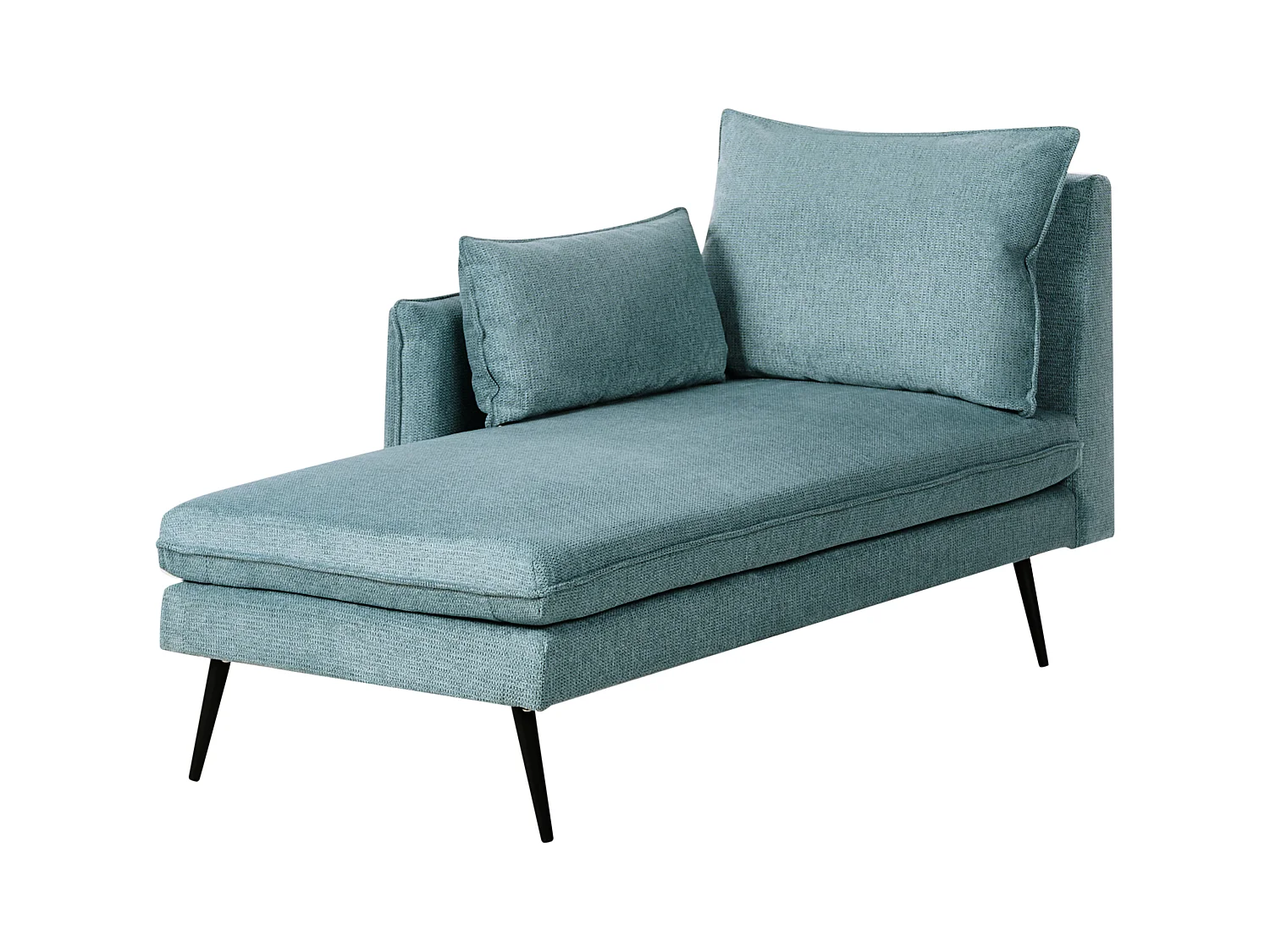 Chaise longue côté droit YERRES Tissu Bleu clair
