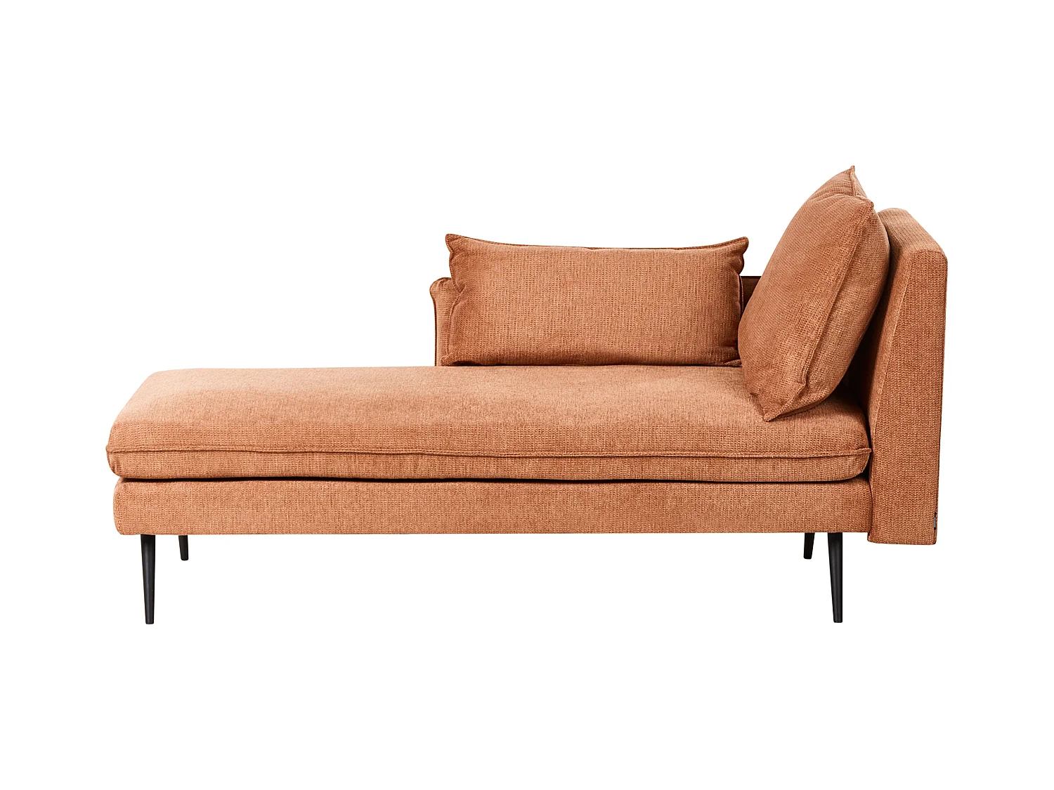 Chaise longue côté droit YERRES Tissu Orange