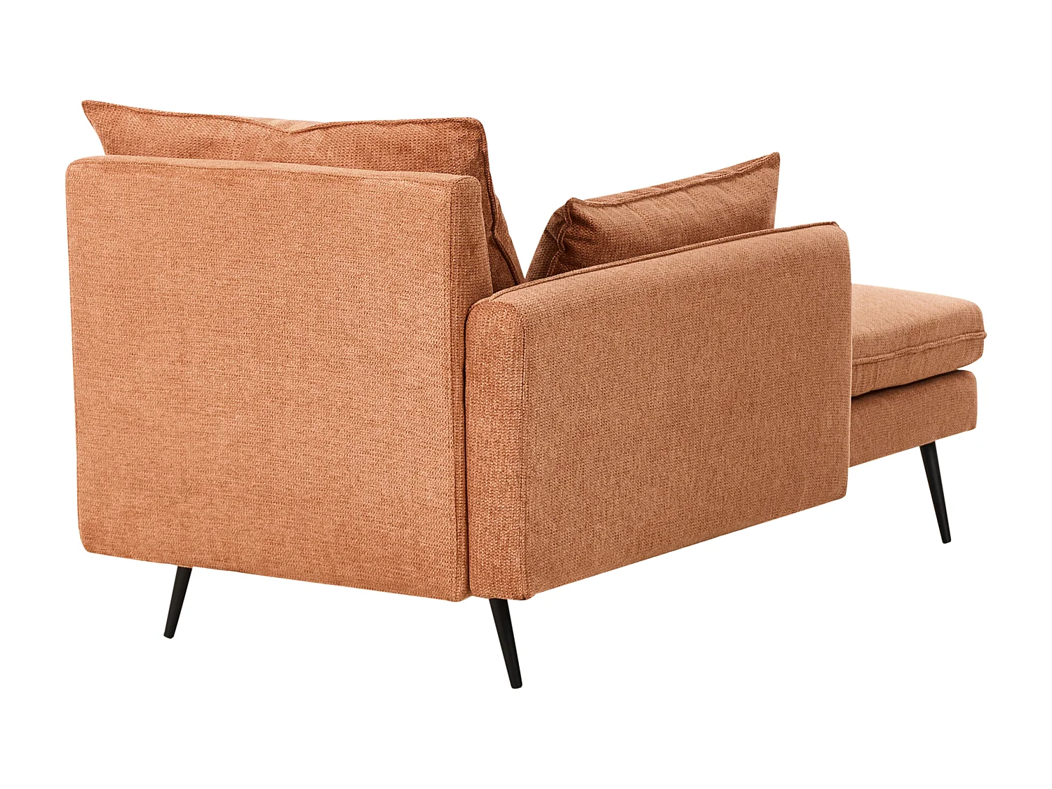 Chaise longue côté droit YERRES Tissu Orange