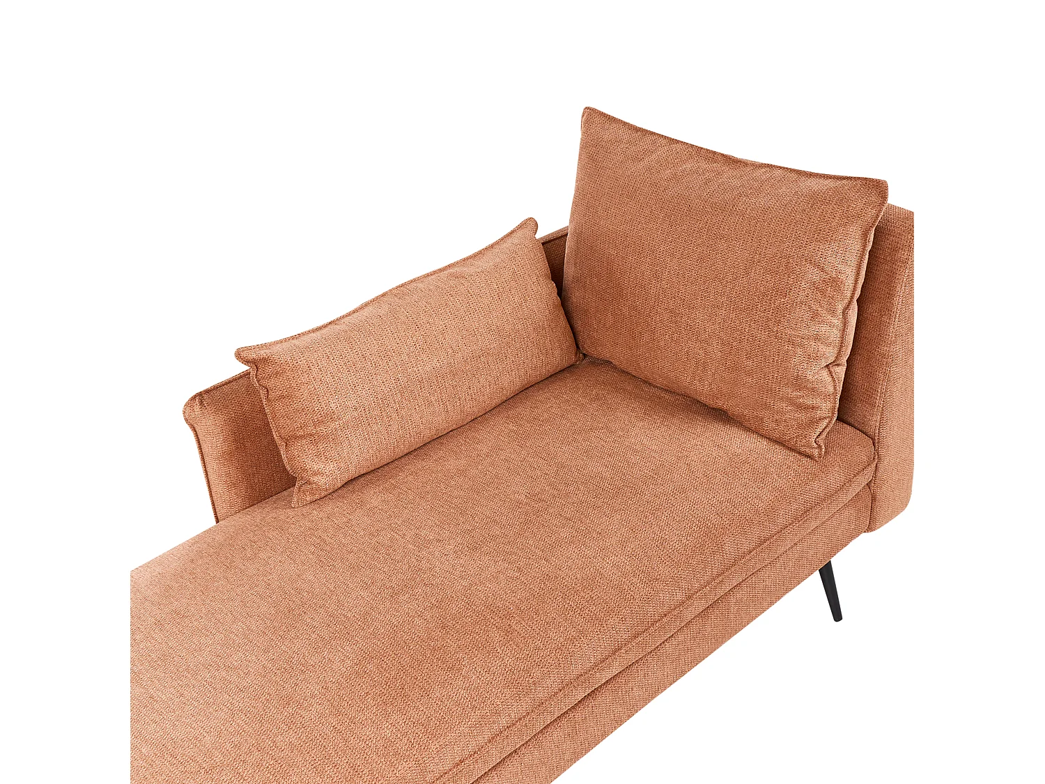 Chaise longue côté droit YERRES Tissu Orange