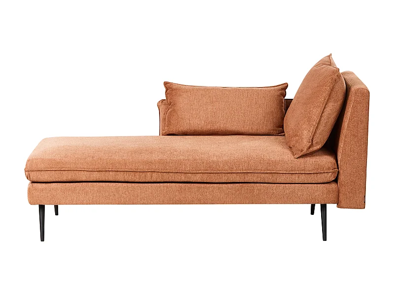 Chaise longue côté droit YERRES Tissu Orange