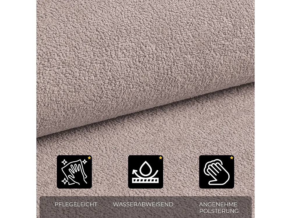 Lit tapissé CLOUD avec coffre de rangement pour la literie | 160x200 Rose poudré