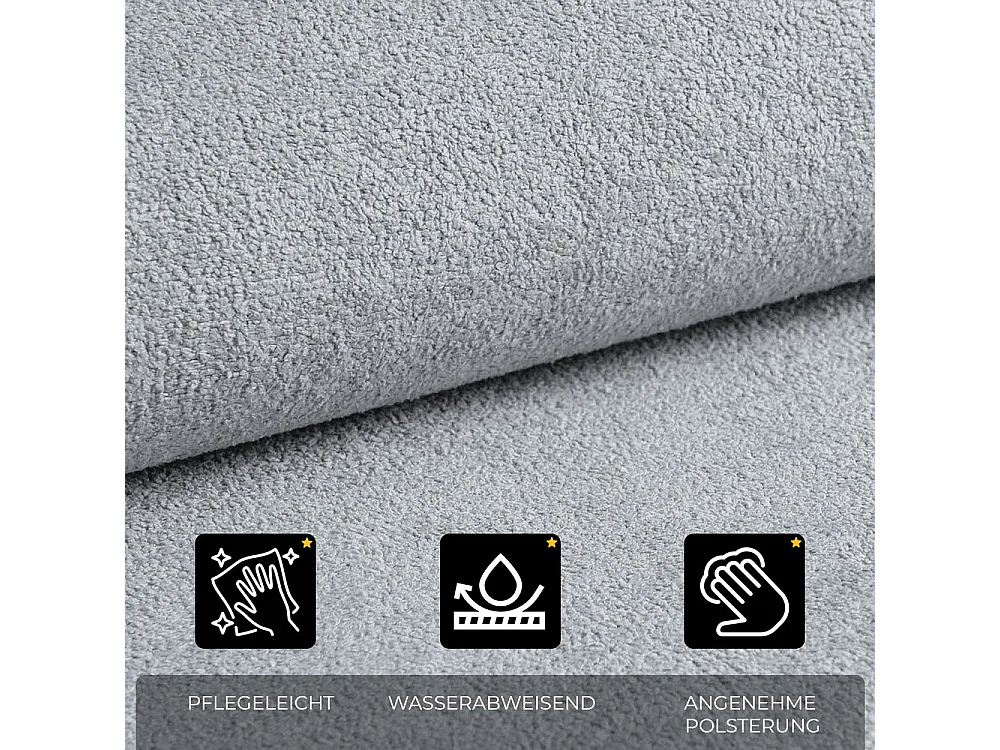 Lit tapissé CLOUD avec coffre de rangement pour la literie | 180x200 Gris