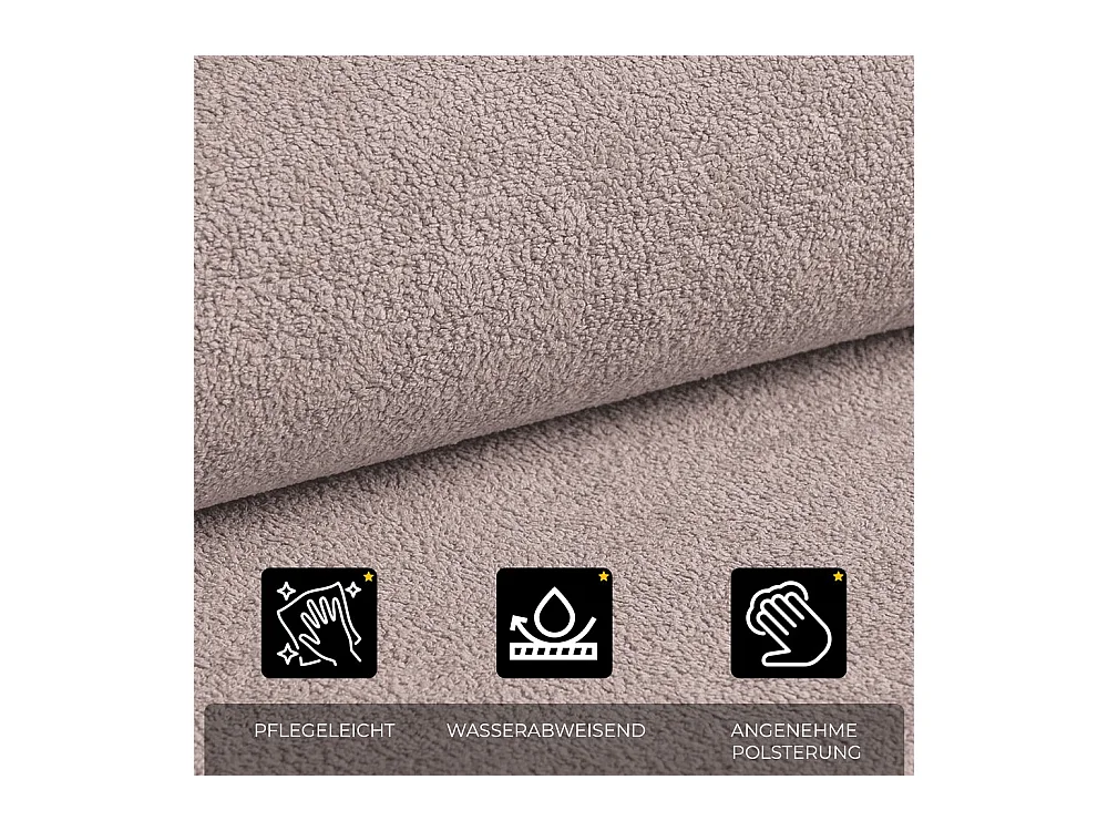 Lit tapissé CLOUD avec coffre de rangement pour la literie | 180x200 Rose poudré