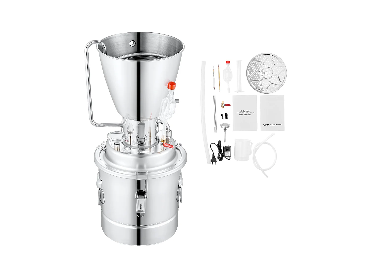 Distillateur d'Alcool SucceBuy 70L Machine Équipement de Brassage pour la Distillation à Domicile de Whisky DIY, Acier Inoxydable