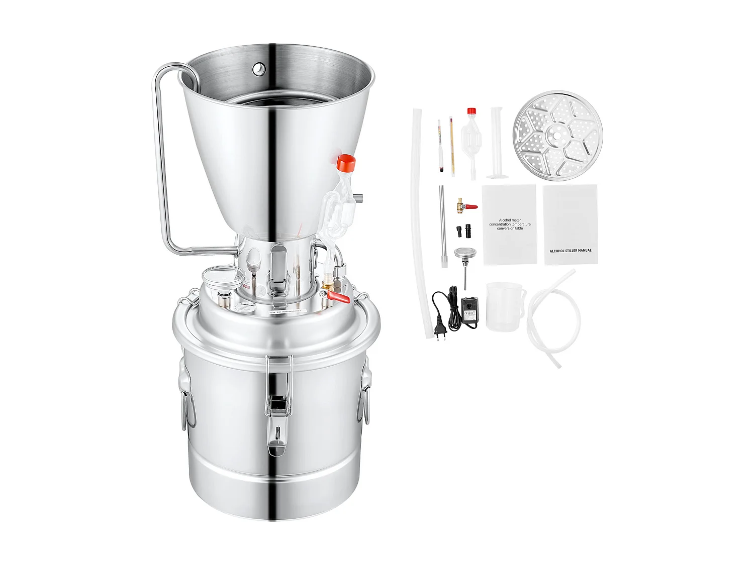 Distillateur d'Alcool SucceBuy 70L Machine Équipement de Brassage pour la Distillation à Domicile de Whisky DIY, Acier Inoxydable