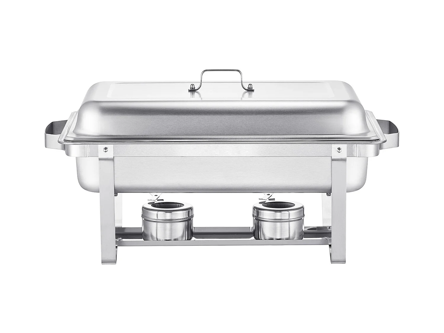 Chauffe-Plats SucceBuy Ensemble de 4 Plats à Réchaud Rectangulaires de 7.5 L, Format Buffet, en Acier Inoxydable