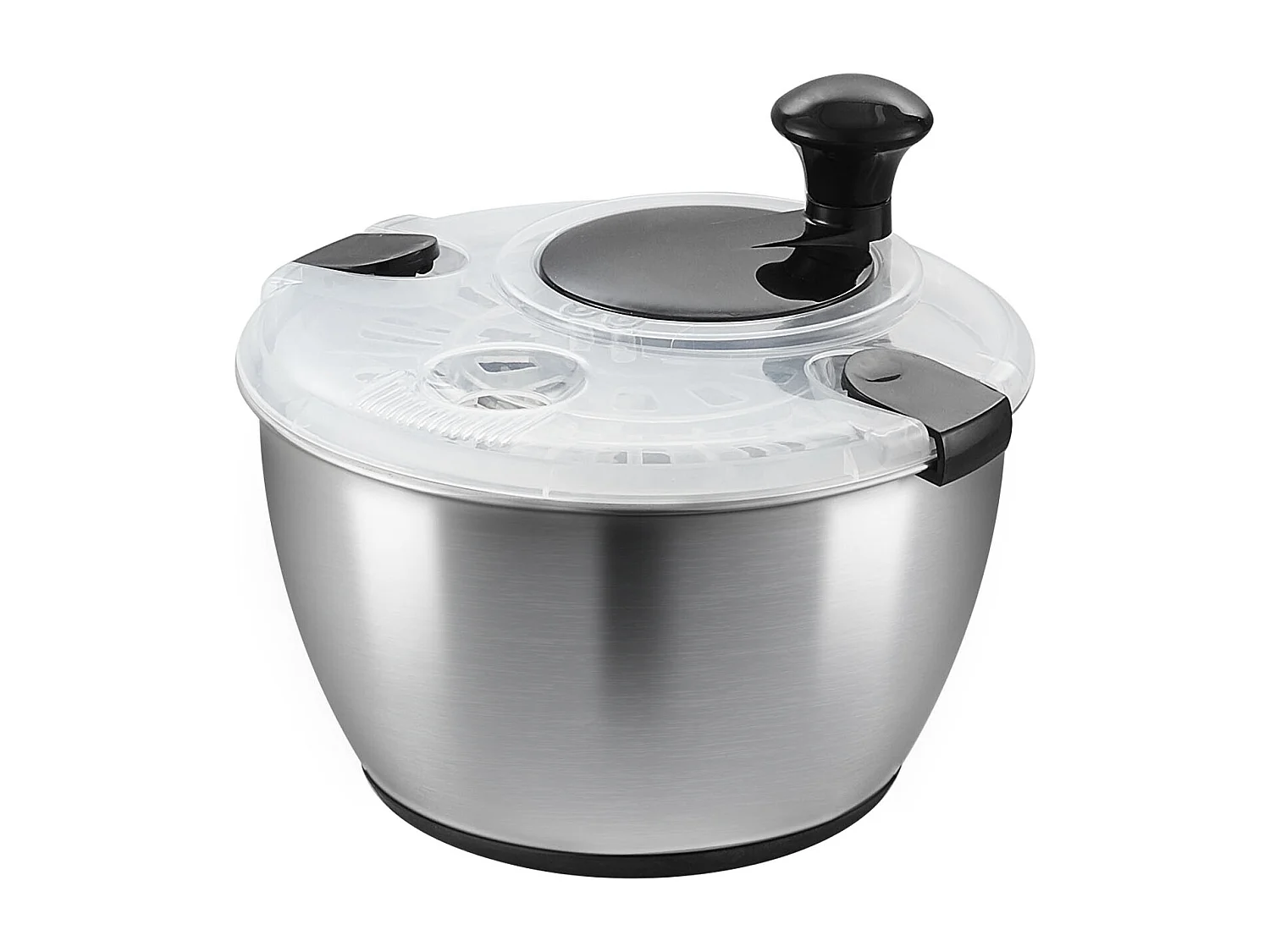 Essoreuse à Salade, SucceBuy Essoreuse à Salade en Acier Inoxydable 4,5 L, Séchoir à Légumes sans BPA