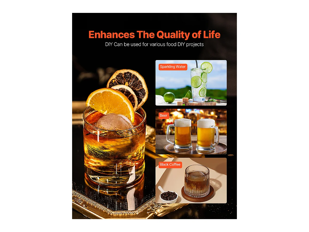 Forma de Gelo SucceBuy Prensa de Gelo, Kit de Máquina de Gelo de 5.3 cm para Uísque, Prata, Ideal para Bebidas e Festas