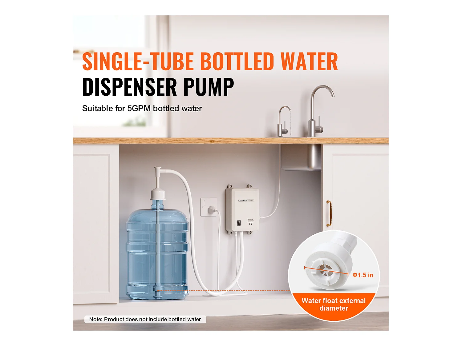Système de Pompe de Distribution d’Eau SucceBuy, Distributeur d'Eau électrique, 3,78 l/min, 35W