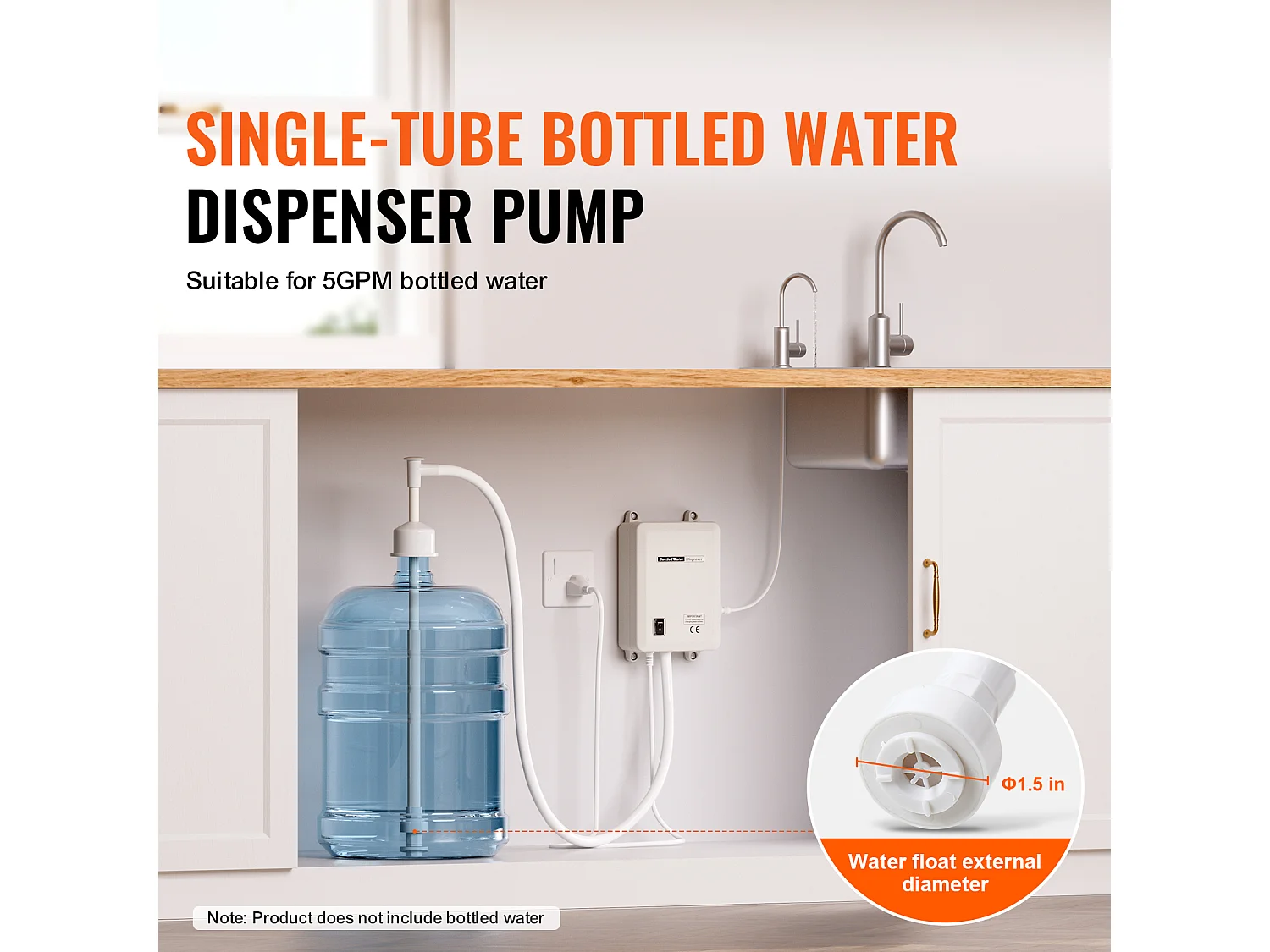 Système de Pompe de Distribution d’Eau SucceBuy, Distributeur d'Eau électrique, 3,78 l/min, 35W
