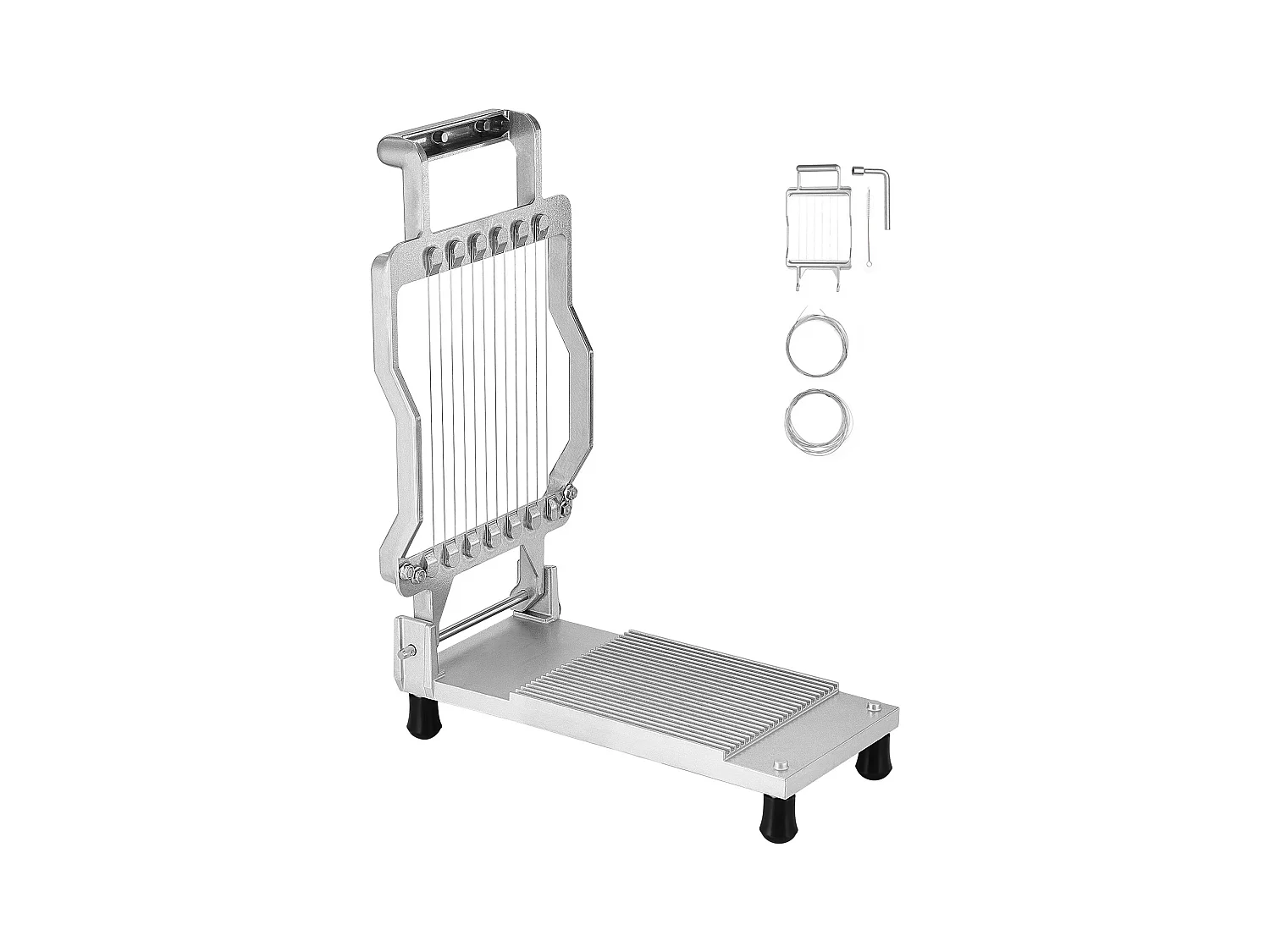 Trancheuse SucceBuy Coupe-Fromage 1cm et 2 cm, Fil, Fromage, Cuisine, 0 V, Alliage d'Aluminium, Argent