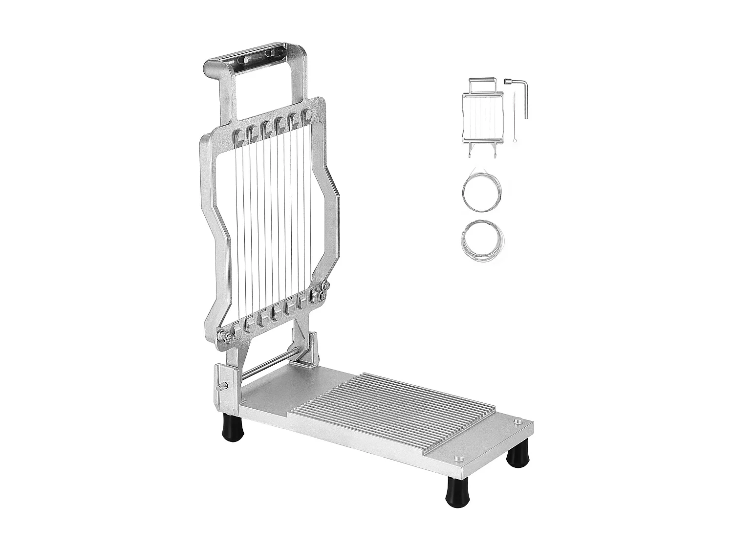 Trancheuse SucceBuy Coupe-Fromage 1cm et 2 cm, Fil, Fromage, Cuisine, 0 V, Alliage d'Aluminium, Argent