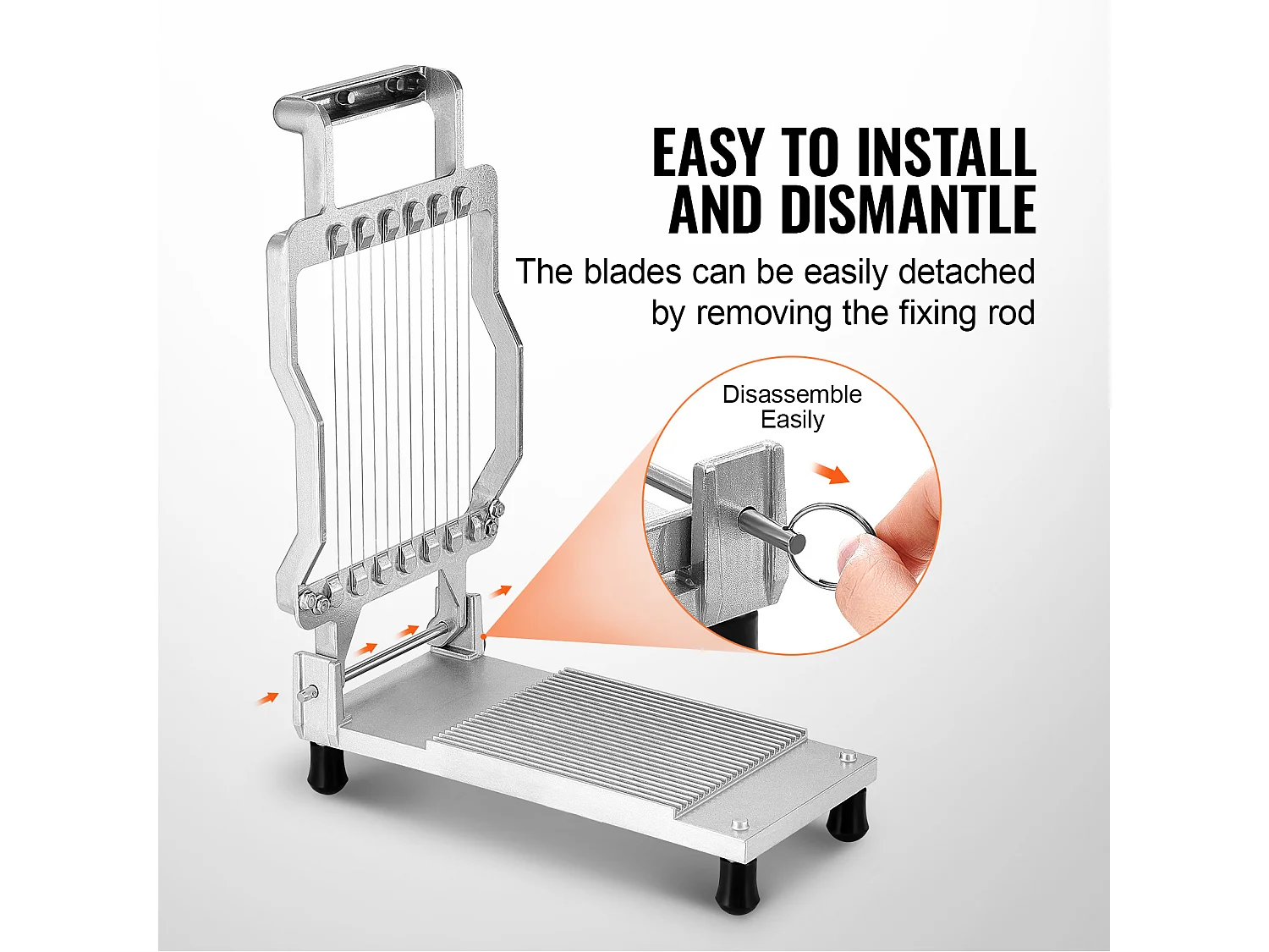 Trancheuse SucceBuy Coupe-Fromage 1cm et 2 cm, Fil, Fromage, Cuisine, 0 V, Alliage d'Aluminium, Argent