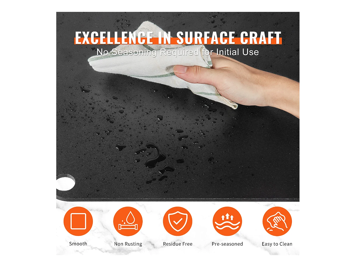 Pierre à Pizza, SucceBuy Pierre à Pizza Pré-assaisonnée 40,6 × 36,8 × 1 cm