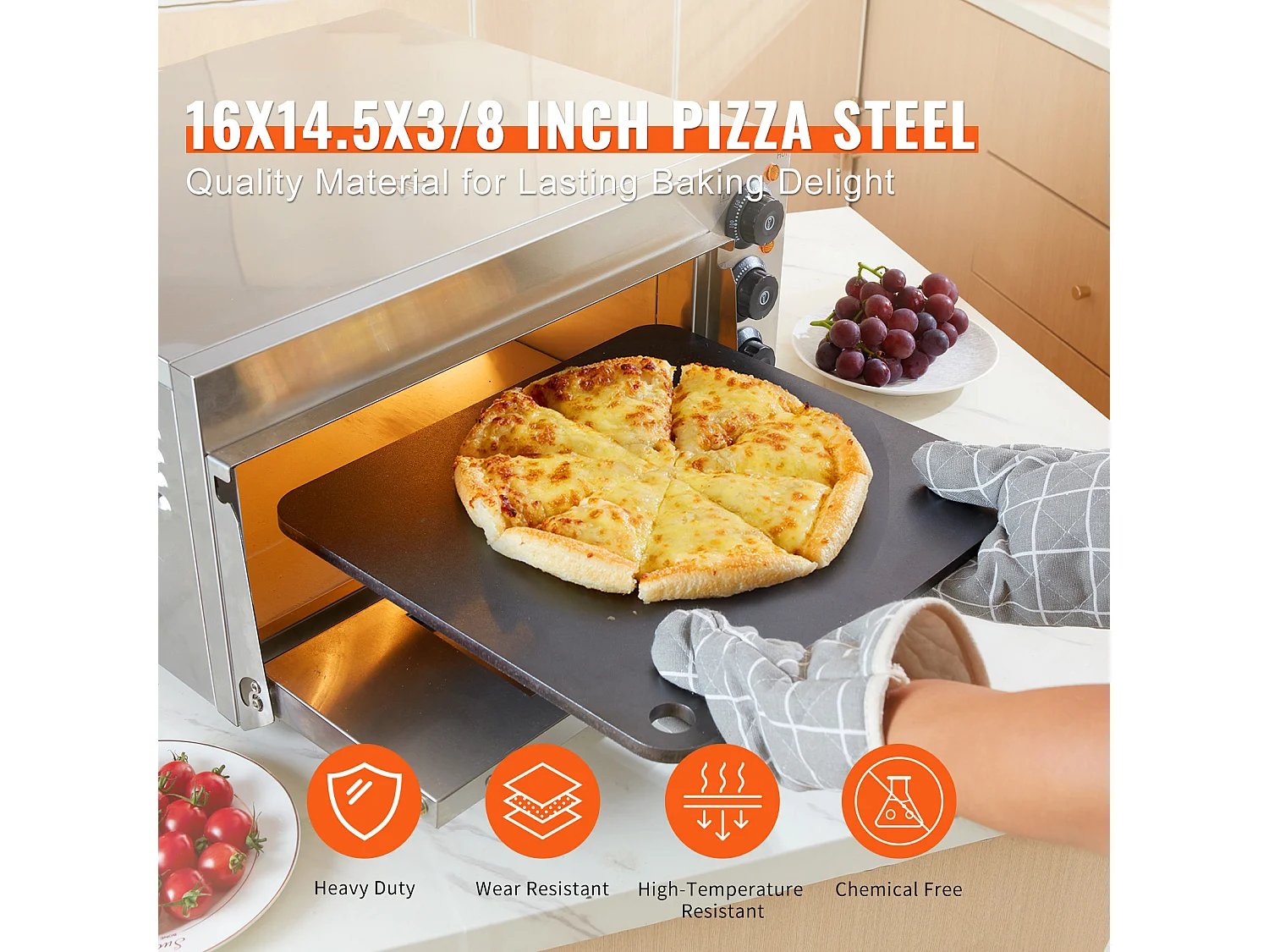 Pierre à Pizza, SucceBuy Pierre à Pizza Pré-assaisonnée 40,6 × 36,8 × 1 cm