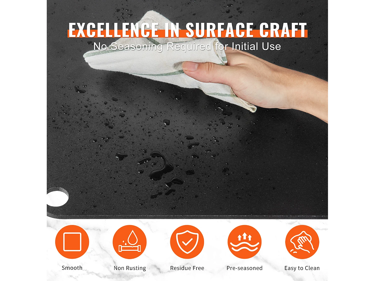 Pierre à Pizza, SucceBuy Pierre à Pizza Pré-assaisonnée 40,6 × 36,8 × 1 cm