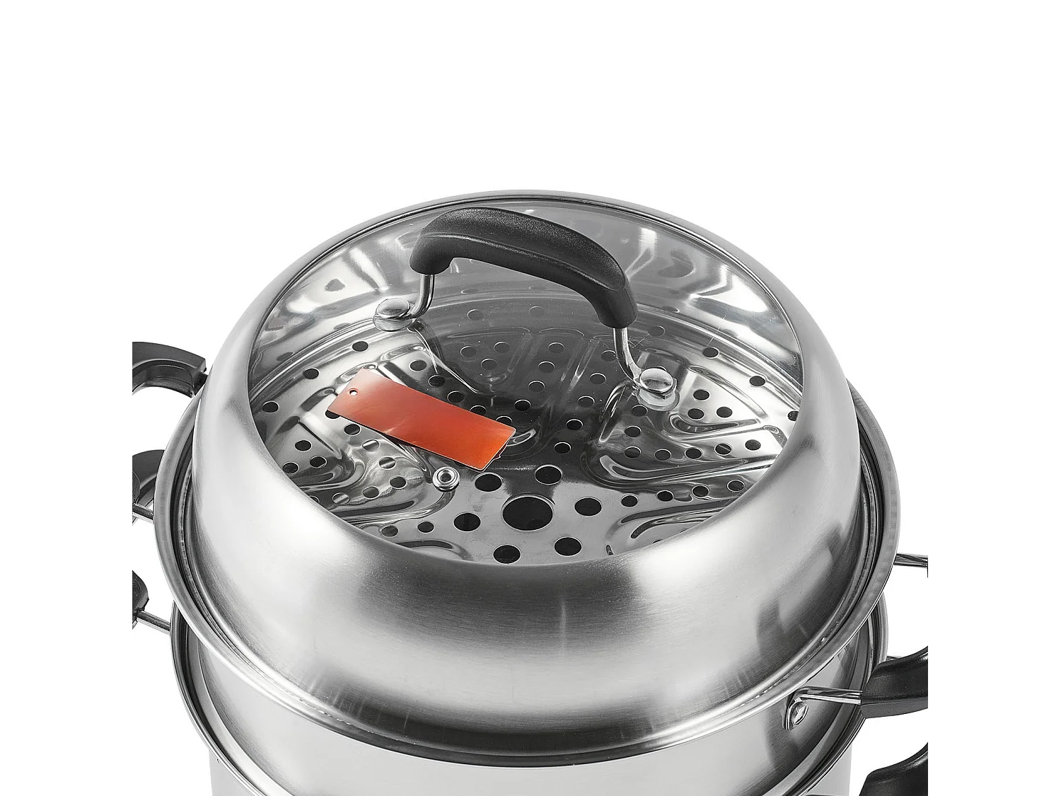 Dampfgarer SucceBuy Dampfgarer-Topf mit 3 Ebenen 28 cm, 8L Topf mit Dampfeinsatz für Gemüse und 2 Tabletts - Gesundes und Effizientes Kochen