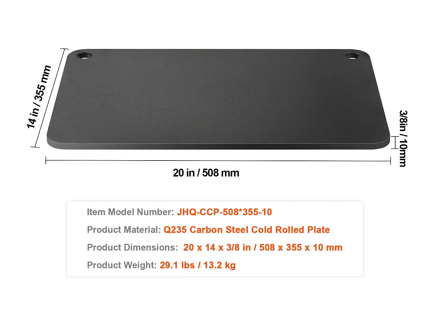 Pierre à Pizza, SucceBuy Acier à Pizza en Acier au Carbone Pré-assaisonné 50.8 x 35.5 x 1 cm