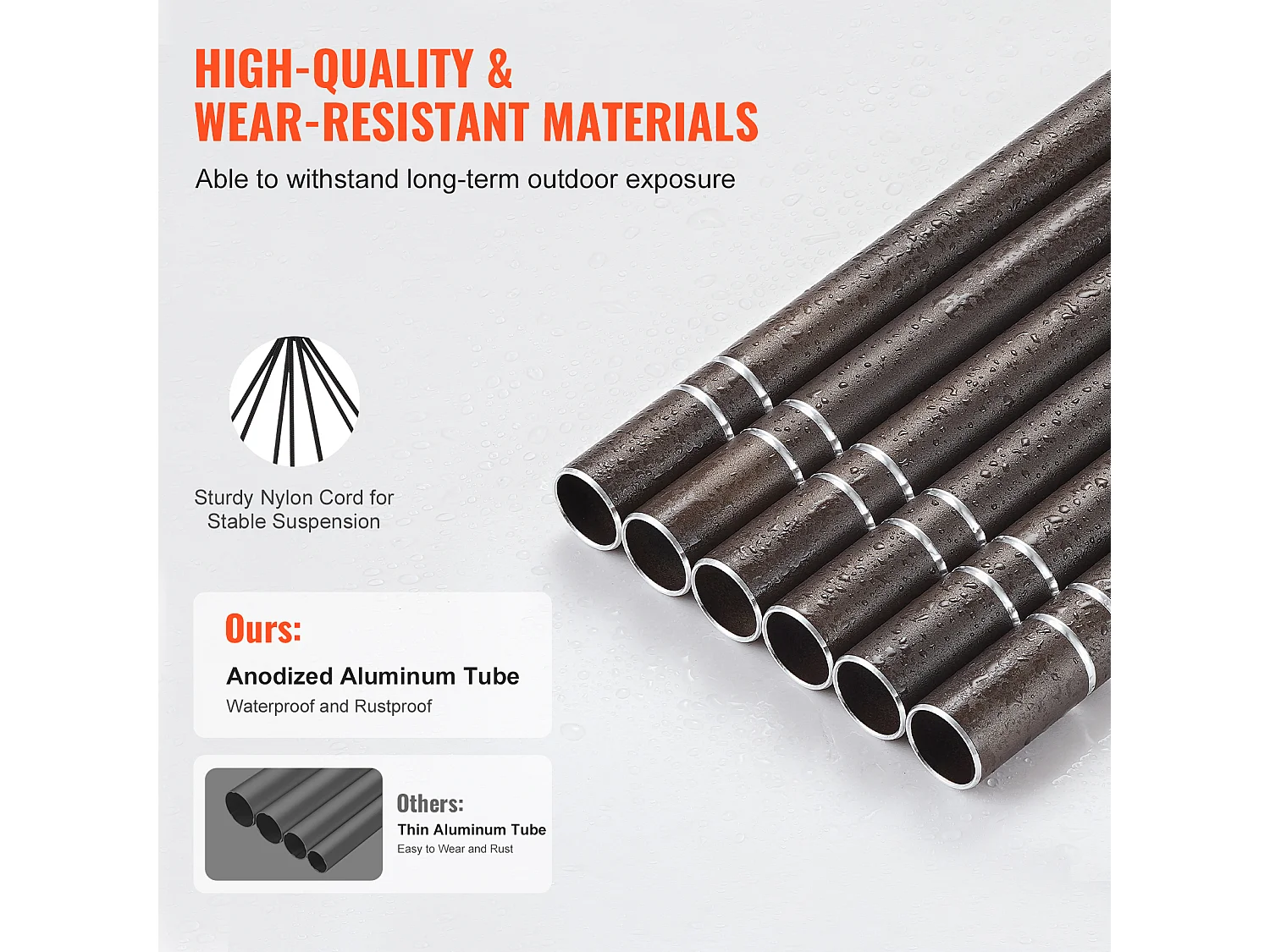 Aluminium Windgong SucceBuy, 1067 mm, voor buiten, Herdenkingsontwerp in diepe tinten