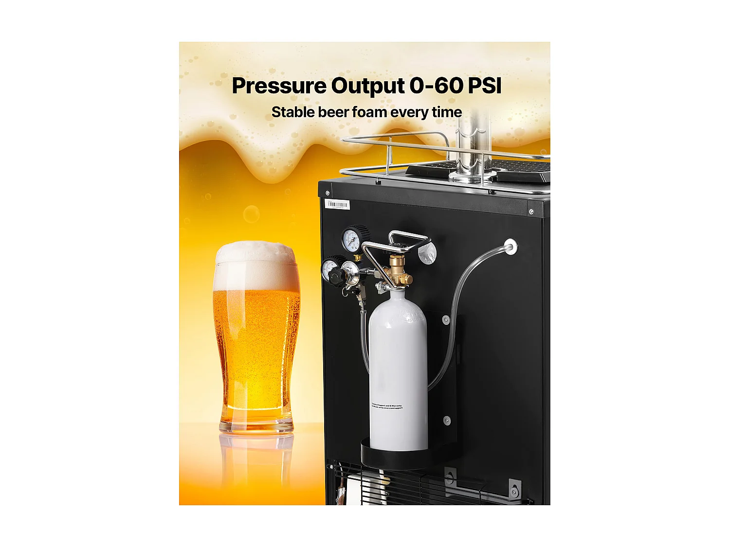 Bouteille de CO2 SucceBuy - Cylindre en Alliage d'Aluminium de 2 kg avec Valve DIN 477, Homologué TUV