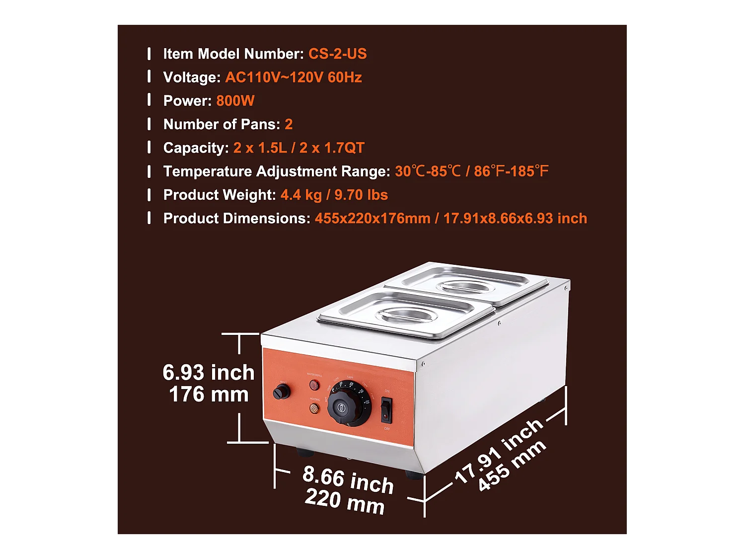 Machine à Tempérer le Chocolat SucceBuy, Réservoir Double de 4 kg, pour Repas à l'Hôtel et Boulangeries Professionnelles