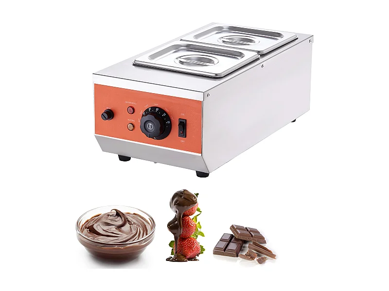 Macchina per Temperare il Cioccolato SucceBuy, Serbatoio Doppio da 4 kg, per Pasti in Hotel e Panetterie Professionali