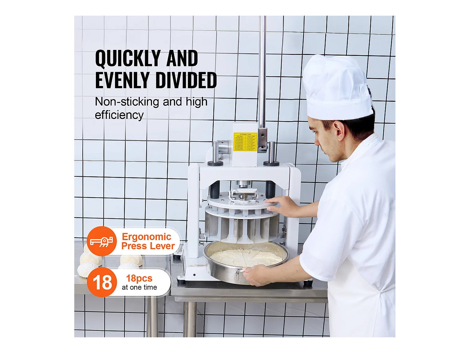 Diviseur SucceBuy de Pâte Manuel, 18 Pièces, Coupe-Pâte, Idéal pour la Fabrication du Pain de Boulangerie