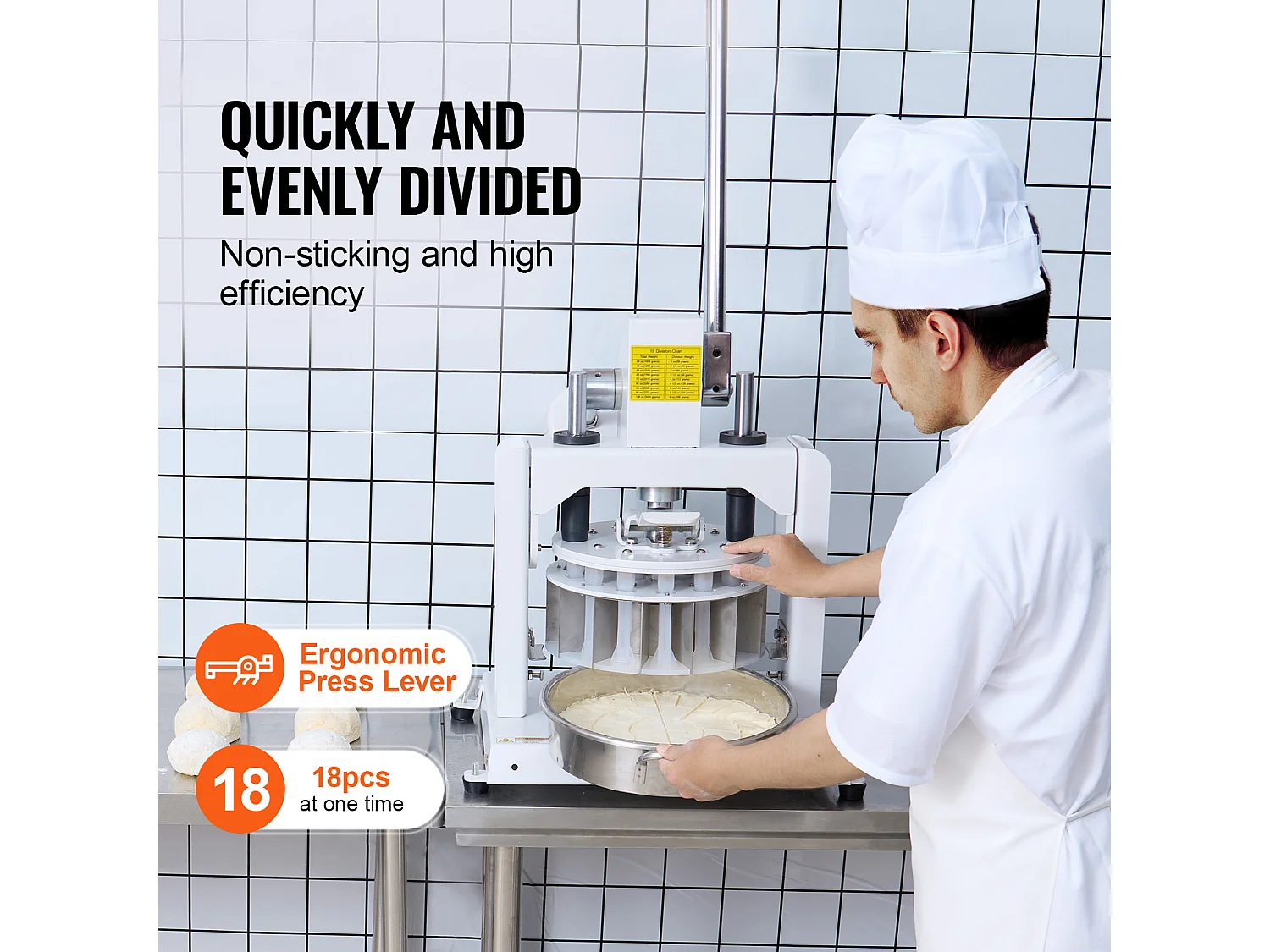 Diviseur SucceBuy de Pâte Manuel, 18 Pièces, Coupe-Pâte, Idéal pour la Fabrication du Pain de Boulangerie