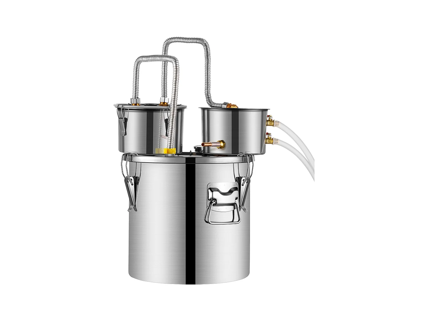 Distillateur d'Alcool SucceBuy, Alambic à Alcool en Acier Inoxydable, Kit de Distillateur à Double Condensateur, 50 L