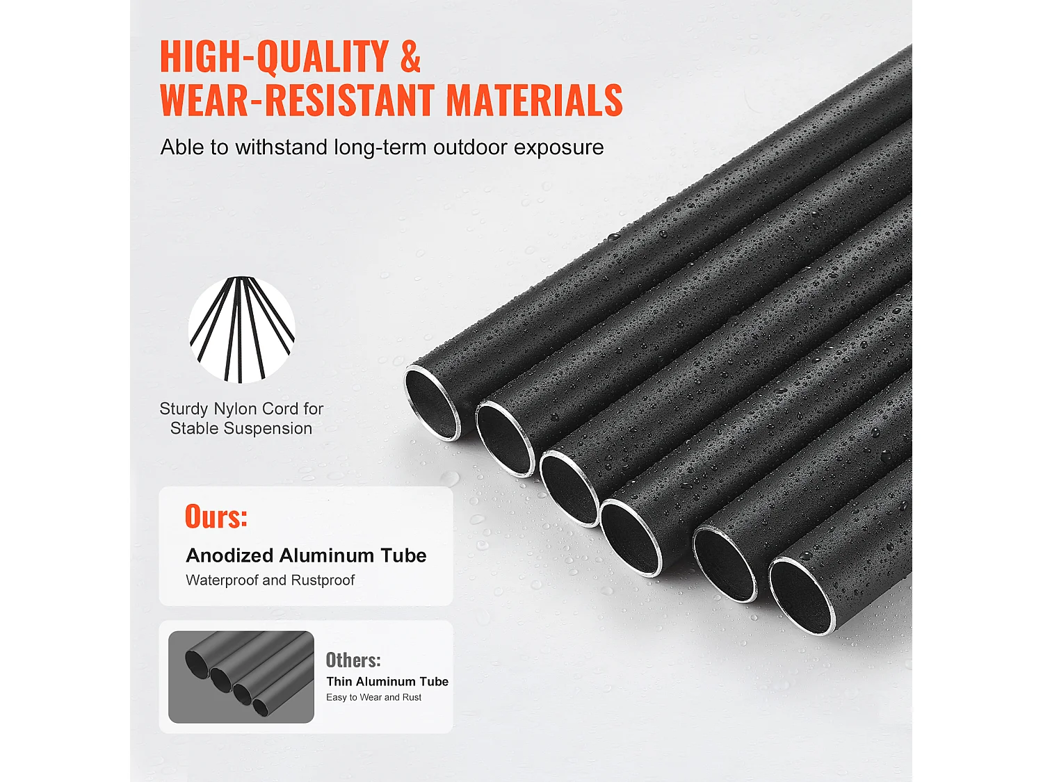 Carillon à Vent en Aluminium SucceBuy, 1473 mm, pour l'Extérieur, Design Commémoratif aux Tons Profonds