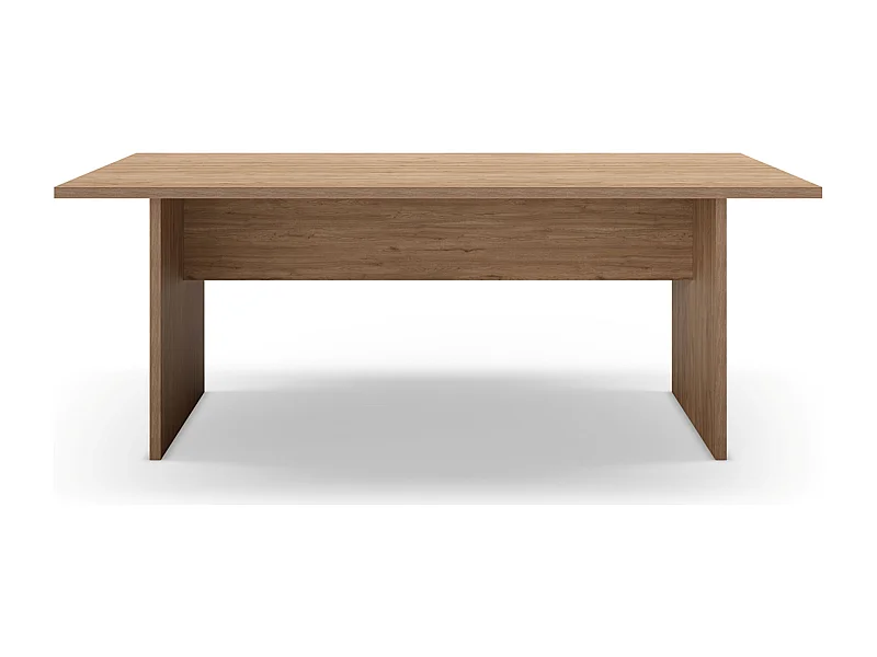 Table à manger, table de repas rectangulaire aspect bois coloris chêne  - Longueur 200 x Profondeur 100 x Hauteur 75 cm