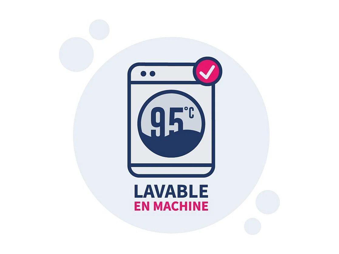 Pack Lavable à 95 Couette Chaude 220x240cm + 2 Oreillers Moelleux 60x60 cm