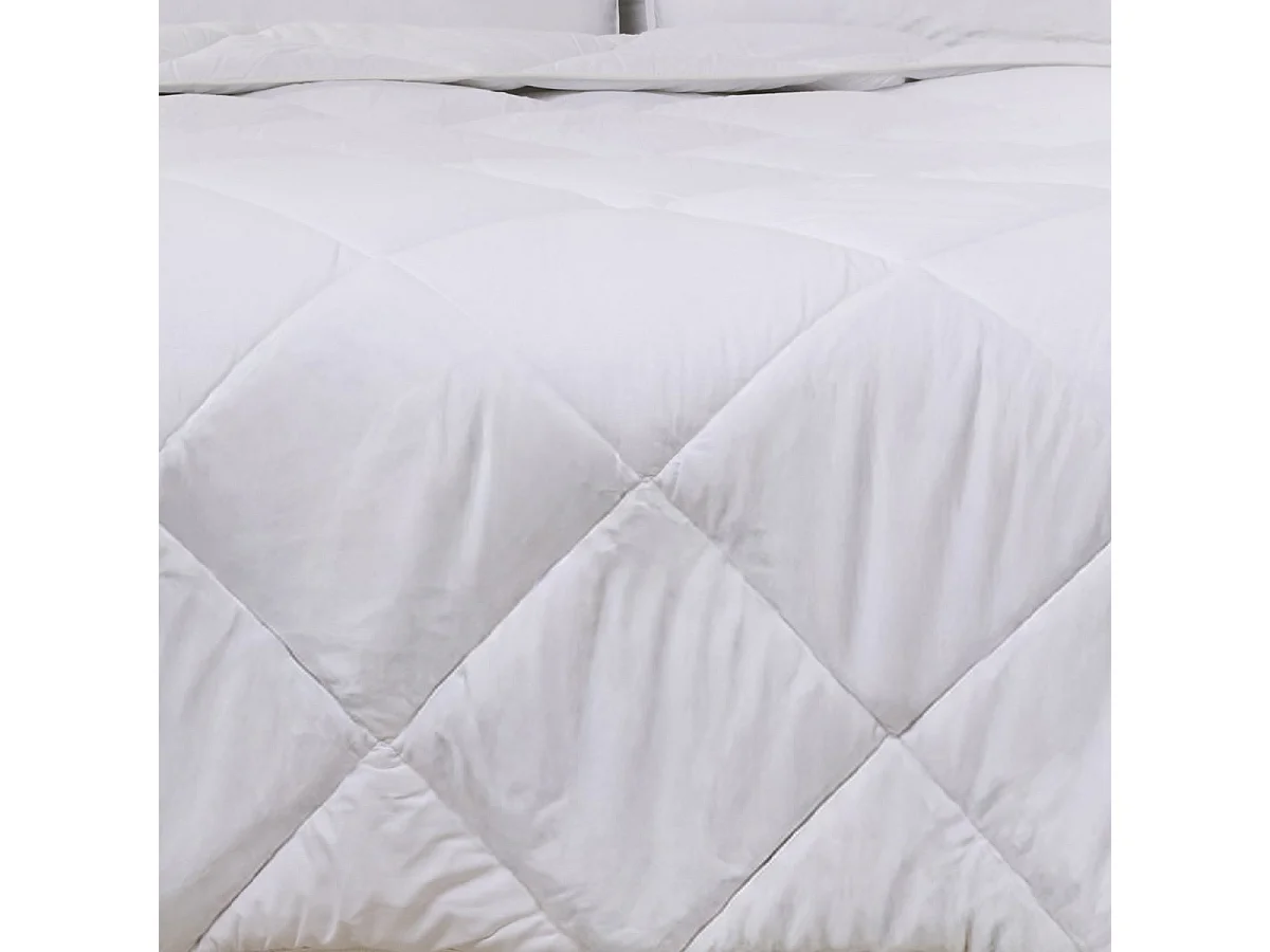 Pack Lavable à 95 Couette Chaude 220x240cm + 2 Oreillers Moelleux 60x60 cm