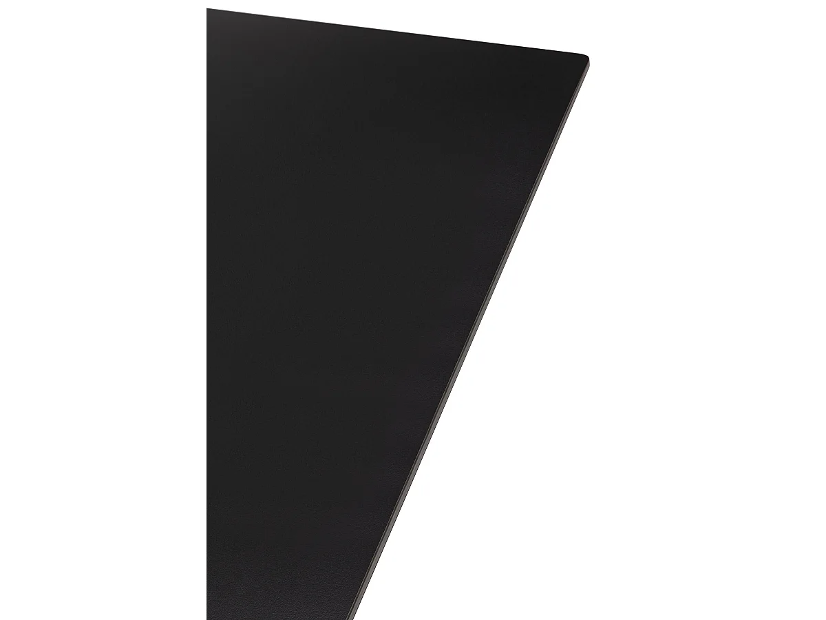 Table à manger, table de repas rectangulaire en céramique coloris noir,  pieds en métal noir - Longueur 180 x Profondeur 90 x Hauteur 76 cm