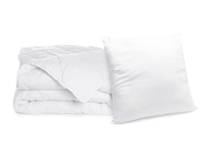 Pack Lavable à 95 Couette Chaude 140x200cm + 1 Oreiller Moelleux 60x60 cm