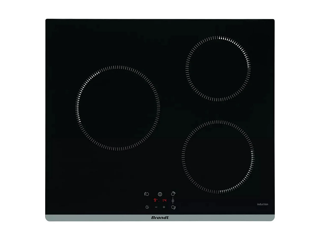 Brandt Table de cuisson victrocéramique 60cm 4 feux 5900w noir - BPI5361B