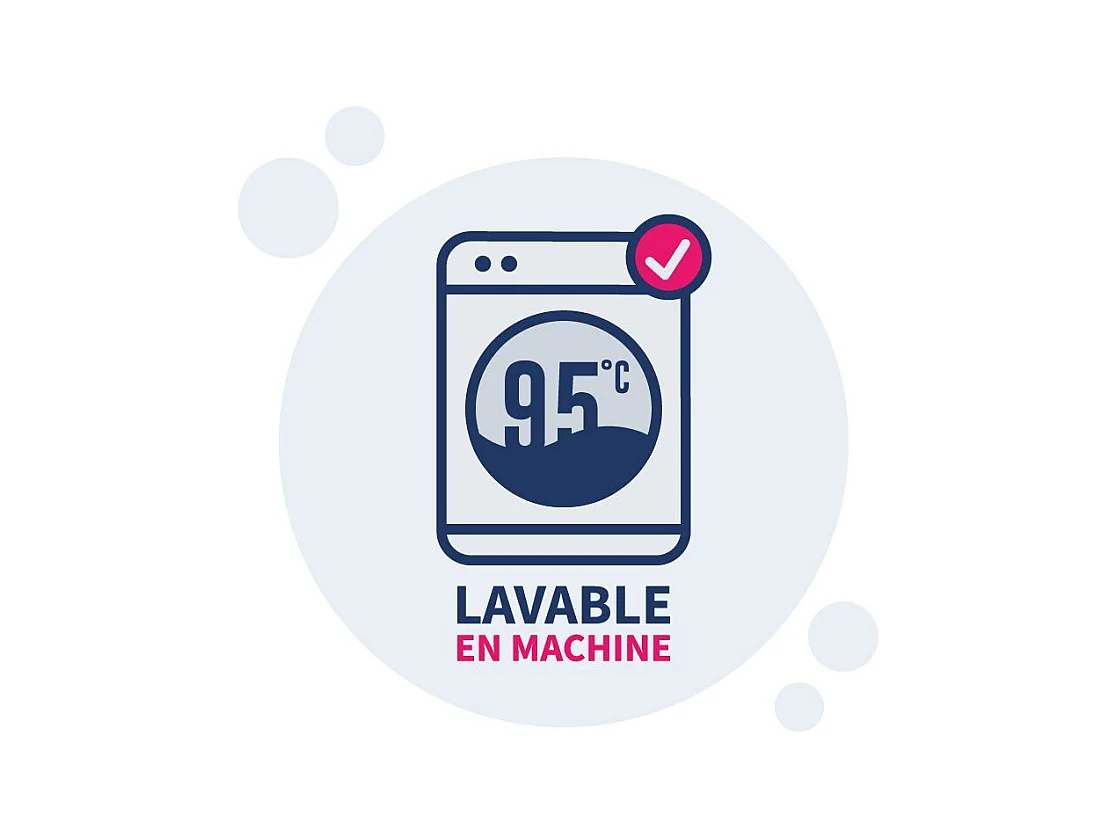 Pack Lavable à 95 Couette Chaude 240x260cm + 2 Oreillers Moelleux 60x60 cm