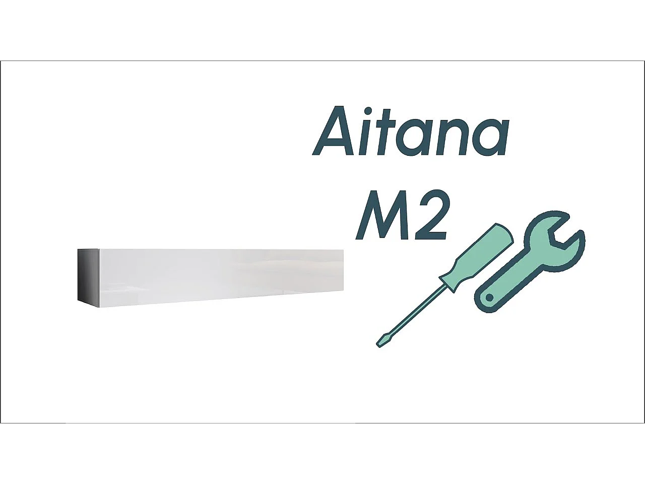 Meuble TV pour Salon Salle à manger en Coleur Chêne 180x40x30cm Aitana M2