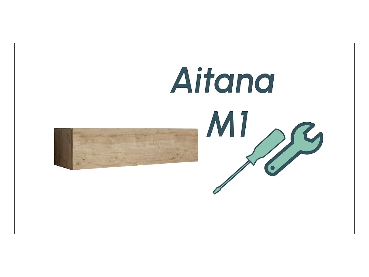 Meuble TV pour Salon Salle à manger en Blanc 120x40x30cm Aitana M1