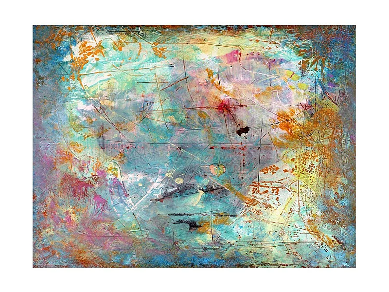 Tableau abstrait coloré – peinture moderne sur toile