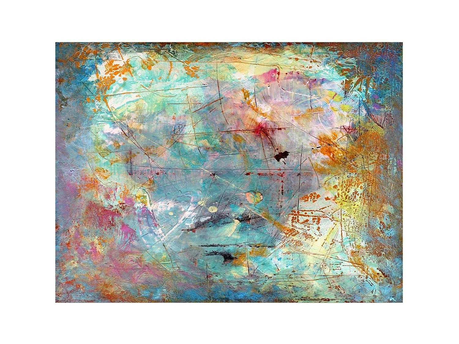 Tableau abstrait coloré – peinture moderne sur toile