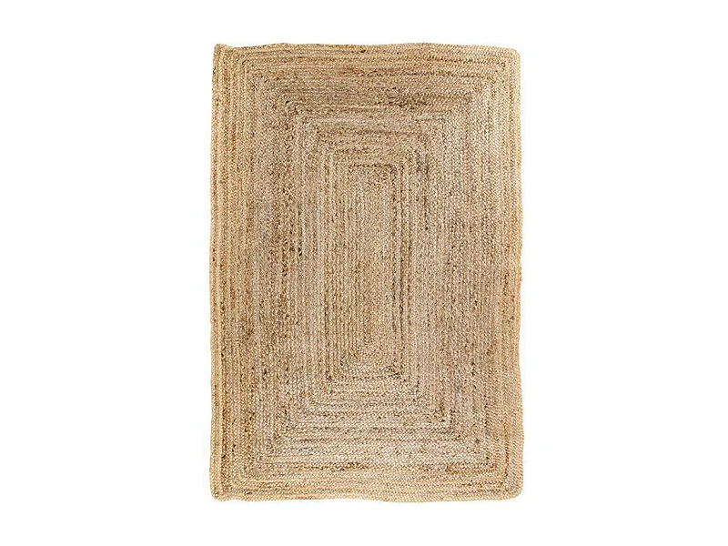 Tapis en jute tressée - format rectangulaire, esprit bohème FEZ