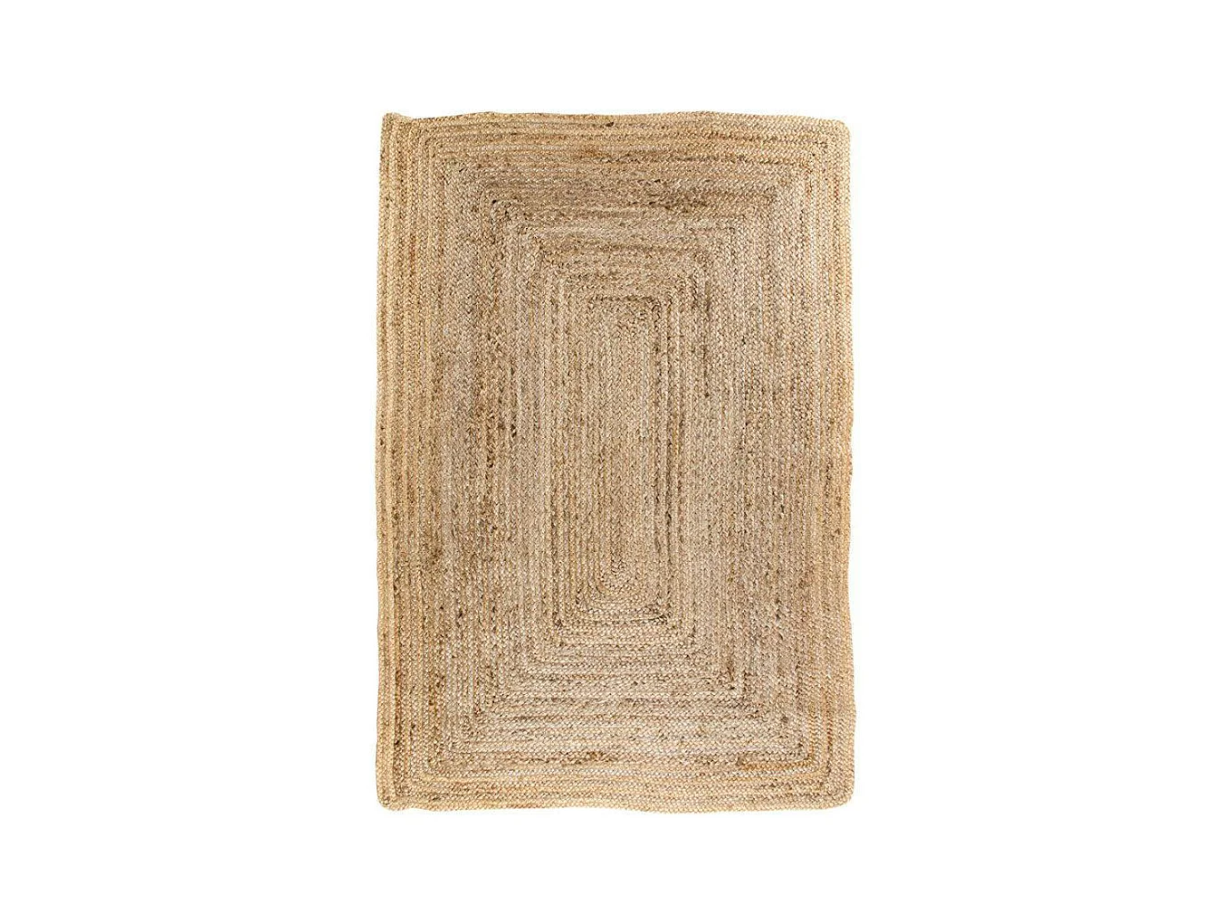 Tapis en jute tressée 180 cm - format rectangulaire, esprit bohème FEZ