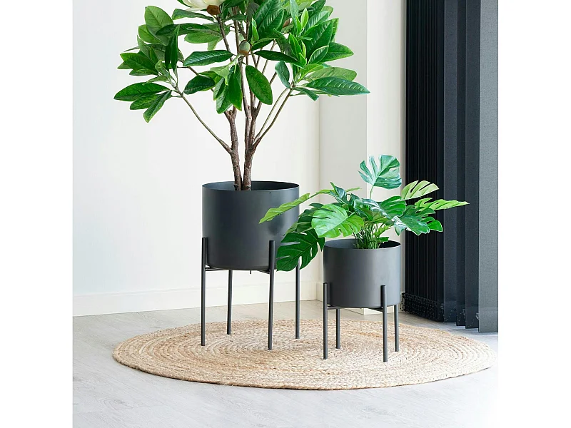 Tapis rond en jute tressée Ø90 cm - style bohème et nature FEZ