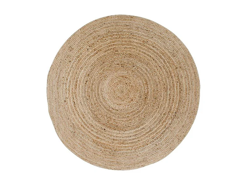 Tapis rond en jute tressée Ø180 cm - style bohème et nature FEZ