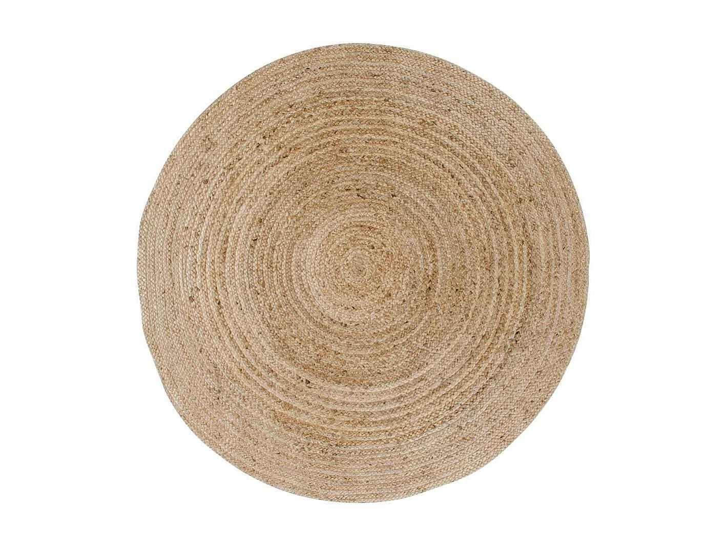 Tapis rond en jute tressée Ø180 cm - style bohème et nature FEZ