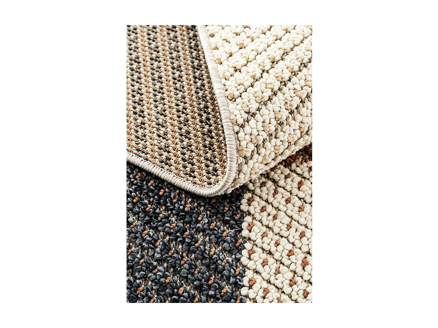 Tapis terracotta – motifs carrés, 120x180 cm ISTANBUL